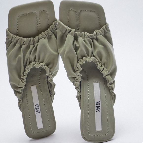 ZARA BNWT Ruched Heeled Sandals US Size 6 - Picture 4 of 7